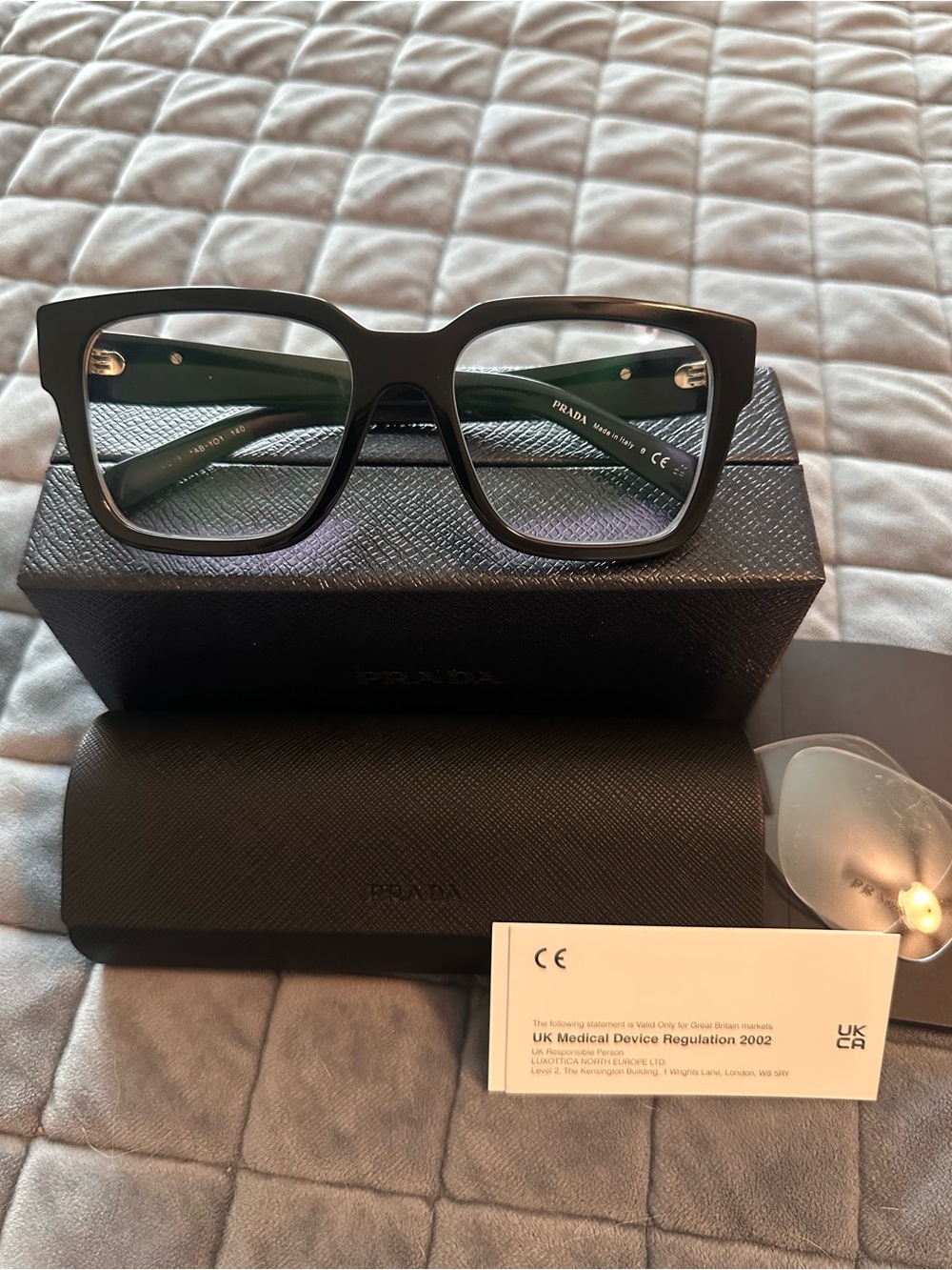Prada Chunky Black Square Glasses PR08ZV